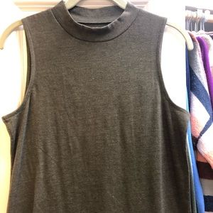 Madewell green tank top mock neck